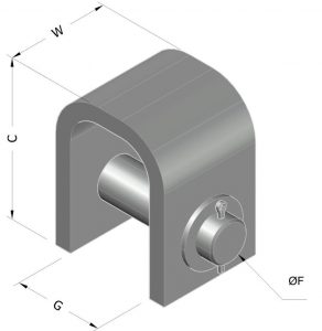 AG370 Welded Beam Attachment With Load Pin with Labels